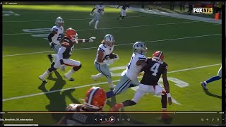 Eric Kendricks interception after Micah Parsons tip  Cowboys vs Browns [upl. by Katushka]