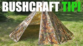 Bushcraft DIY Tarp Tipi Teepee  Bushcraft Heroes [upl. by Yartnoed]