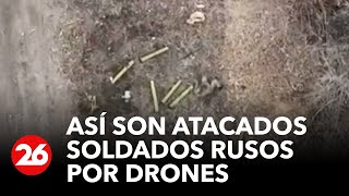 GUERRA RUSIAUCRANIA  Así son atacados soldados rusos por drones provenientes de Ucrania [upl. by Goodrow]