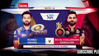 VIVO IPL 2019 RCB vs MI full match highlights [upl. by Rimma653]