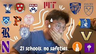 COLLEGE DECISION REACTIONS ivies MIT CalTech T20s and more [upl. by Rutra932]