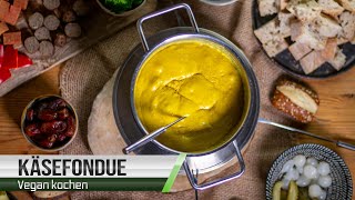 Chäsefondü Schweizer Käsefondue vegan und selbstgemacht [upl. by Htenaj519]