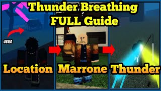 Thunder Breathing FULL Guide  Location  Finding Marrone  Demonfall Roblox [upl. by Acsot]