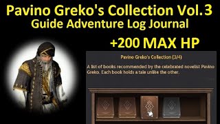 Pavino Grekos Collection Volume 3 Book 9 Adventurer Log Journal Old Moon BDO Black Desert Online [upl. by Alliuqal]