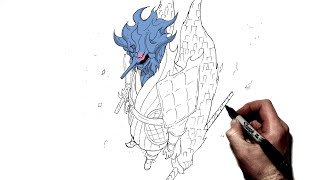 How To Draw Madaras Susanoo  Step By Step  Naruto [upl. by Eeb]