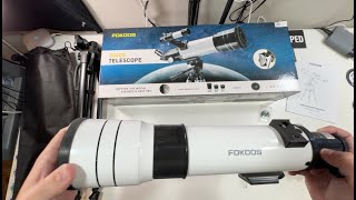 FoKoos 70400 MultiCoated Mount Astronomical Telescope Unboxing [upl. by Leonanie]