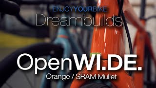 OPEN WIDE Dreambuild Gravelbike Orange SRAM Force AXS Mullet DT Swiss GR1600 [upl. by Mariandi]