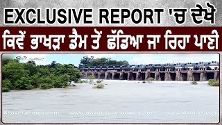 Exclusive Report देखिए Nangal में Bhakra Dam से छोड़े जा रहे पानी की ताज़ा Update [upl. by Euqnomod]