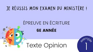 Écrire un Texte Argumentatif  Une Lettre Opinion Introduction [upl. by Rednaeel]