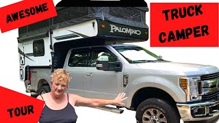 Inside Look 2020 Palomino Truck Camper Tour [upl. by Sudnak452]