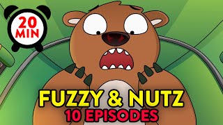 Fuzzy amp Nutz English Compilation  10 Episodes 20 Minutes [upl. by Farlie]