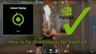 How to fix Nvidia Shadowplay for Valorant  1v3 Clutch [upl. by Caria]