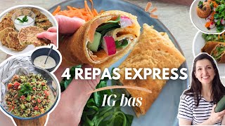 idées repas rapides IG bas  recettes faciles et sans four pour se régaler et manger sainement [upl. by Fai473]