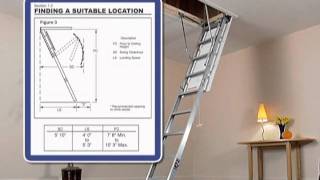 Werner Aluminum Attic Ladder  Short Installation Video [upl. by Enorel]