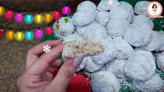 Galletas Navideñas Bolas de Nieve  Nuez Fáciles 😋 Snowball Cookies [upl. by Janet]