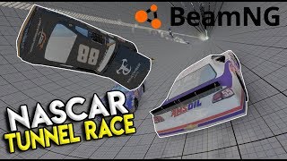 EXTREME NASCAR TUNNEL RACE amp CRASHES  BeamNG Drive Gameplay amp Crashes [upl. by Manuel]