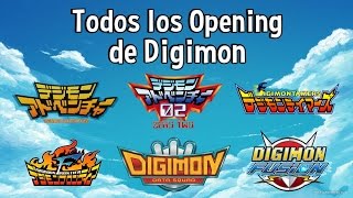 Todos los Opening de Digimon  Latinoamerica HD [upl. by Sewoll687]