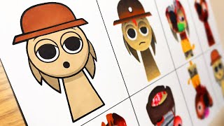 Drawing Incredibox Sprunki  Phase 1 vs Phase 2 vs Phase 3 vs Phase 6 vs Phase 7 vs Phase 8 Tunner [upl. by Fidelia]