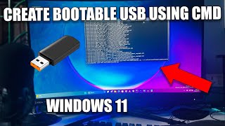 How To Create Bootable Windows 11 USB Using CMDCommand Prompt [upl. by Shugart523]