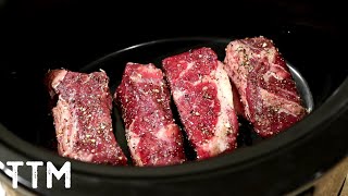 EASY Slow Cooker Beef Country Style Ribs [upl. by Inhsor]