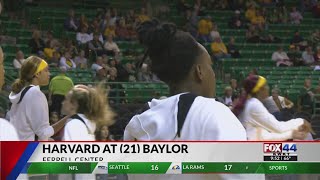 Baylor Womens Basketball stays unbeaten with a win over Harvard [upl. by Hanfurd128]