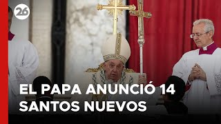 El papa Francisco proclamó 14 nuevos santos entre ellos los “mártires de Damasco” [upl. by Evatsug]