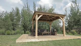 Yardistry 12 x 12 Meridian Gazebo 100 Cedar with Aluminum Roof [upl. by Blight]