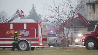 Explosion fire in Marengo Iowa leaves many injured Residents evacuated [upl. by Pollie]