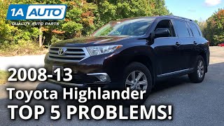 Top 5 Problems Toyota Highlander SUV 2nd Generation 200813 [upl. by Agnimod186]