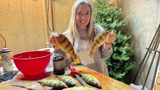 Ice Fishing Green Bay Perch 12024 [upl. by Nahraf177]