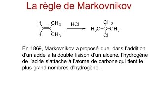 Chimie organique Règle de Markovnikov et antiMarkovnikov [upl. by Neelloj]