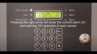 DVP120 Control Panel  Alarm and Warning Setpoint Setup [upl. by Stephana]