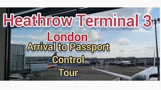 Heathrow Airport Terminal 3 London 4k Tour of Arrival to Passport Control [upl. by Anirbed713]