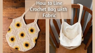 How to Line a Crochet Bag [upl. by Aidas]