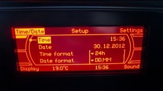 Audi A4 change set time date setup  Datum Zeit ändern einstellen [upl. by Killoran]