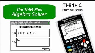 How to use the Algebra Solver on the TI84 Plus [upl. by Ahkos902]