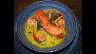 Authentic Seafood Risotto  How To Make An Amazing Saffron Seafood Risotto [upl. by Crotty571]