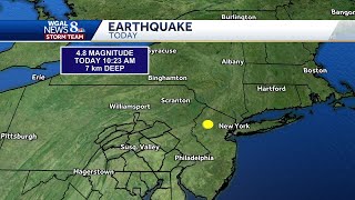 New Jersey earthquake felt in Pennsylvania [upl. by Lemraj690]