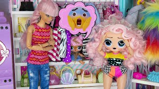 TODDLER HIDING FROM MOM  OMG Family Evening Life With My Lil Sister  Fun Stories With Barbie Toys [upl. by Ivey]