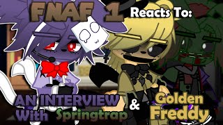 SFM An interview with Springtrap Golden Freddy Ennard amp Lefty Fan Animation REACTION [upl. by Oir]