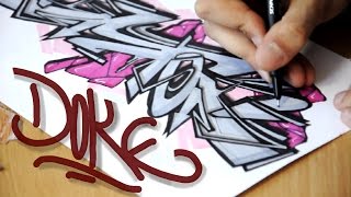 Doke  How to draw Graffiti Sketches 3 [upl. by Pirbhai]