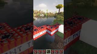 TNT Bridge in Minecraft shorts minecrafttnt [upl. by Juxon]