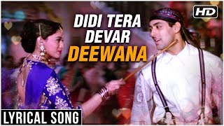 Didi Tera Devar Deewana  Lyrical Song  Hum Aapke Hain Koun  Salman Khan Madhuri Dixit [upl. by Hcone]