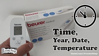 How to setchange the Time Year Date and Temperature measurement unit on Beurer Thermometer [upl. by Linsk211]