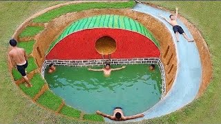 Unbelievable 60 day Build Underground Swimming Pool In Underground House  Full Video [upl. by Greyso]