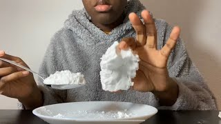 Eating my biggest Cornstarch CHUNK very crunchy [upl. by Orren]