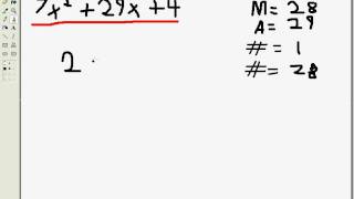 How to Factor a Quadratic Relation using Australian Method  Factoring Trinomials [upl. by Ahker114]