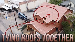 How Do You Tie Two Roofs Together  Roof Framing [upl. by Krefetz]