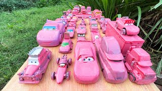 Clean up muddy minicars amp disney pixar car convoys Play in the garden [upl. by Kimmi956]