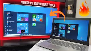 How to Connect Laptop to TV Wireless  Mirror  Connect PC to TV Wirelessly [upl. by Aehsa465]